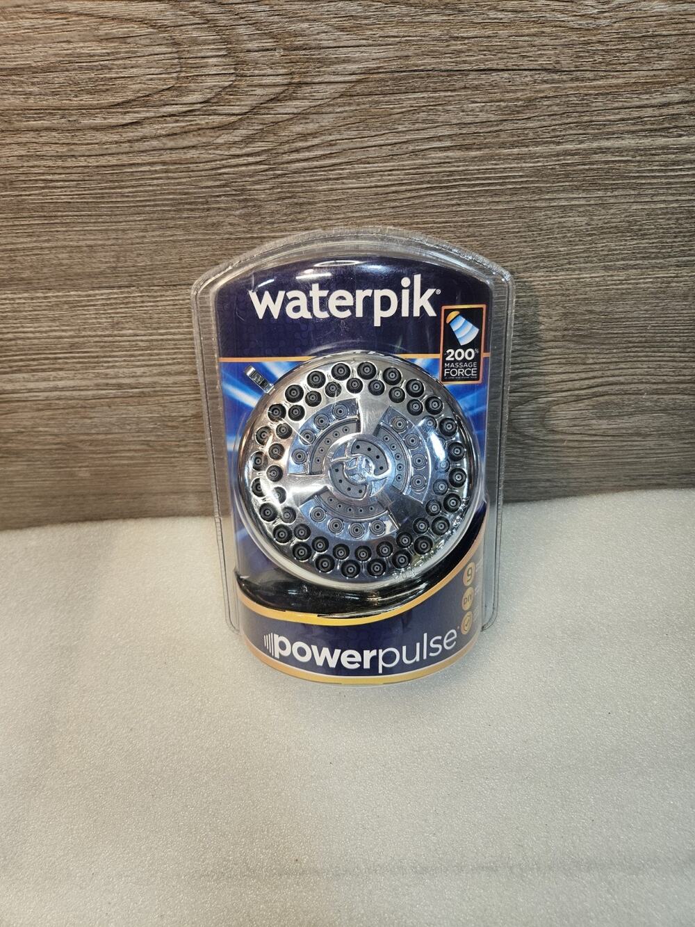 Waterpik PowerPulse 9-Spray 4.5" Wall Mount Shower Head Chrome